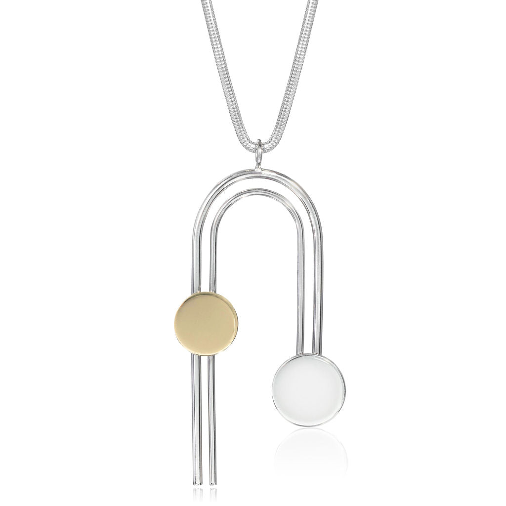 Boudica Gold and Silver Twin Arch Pendant