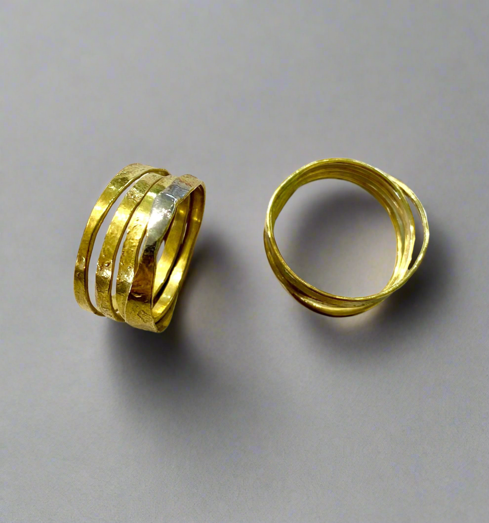 ‘Amrwd' Wrapped Brass Ring