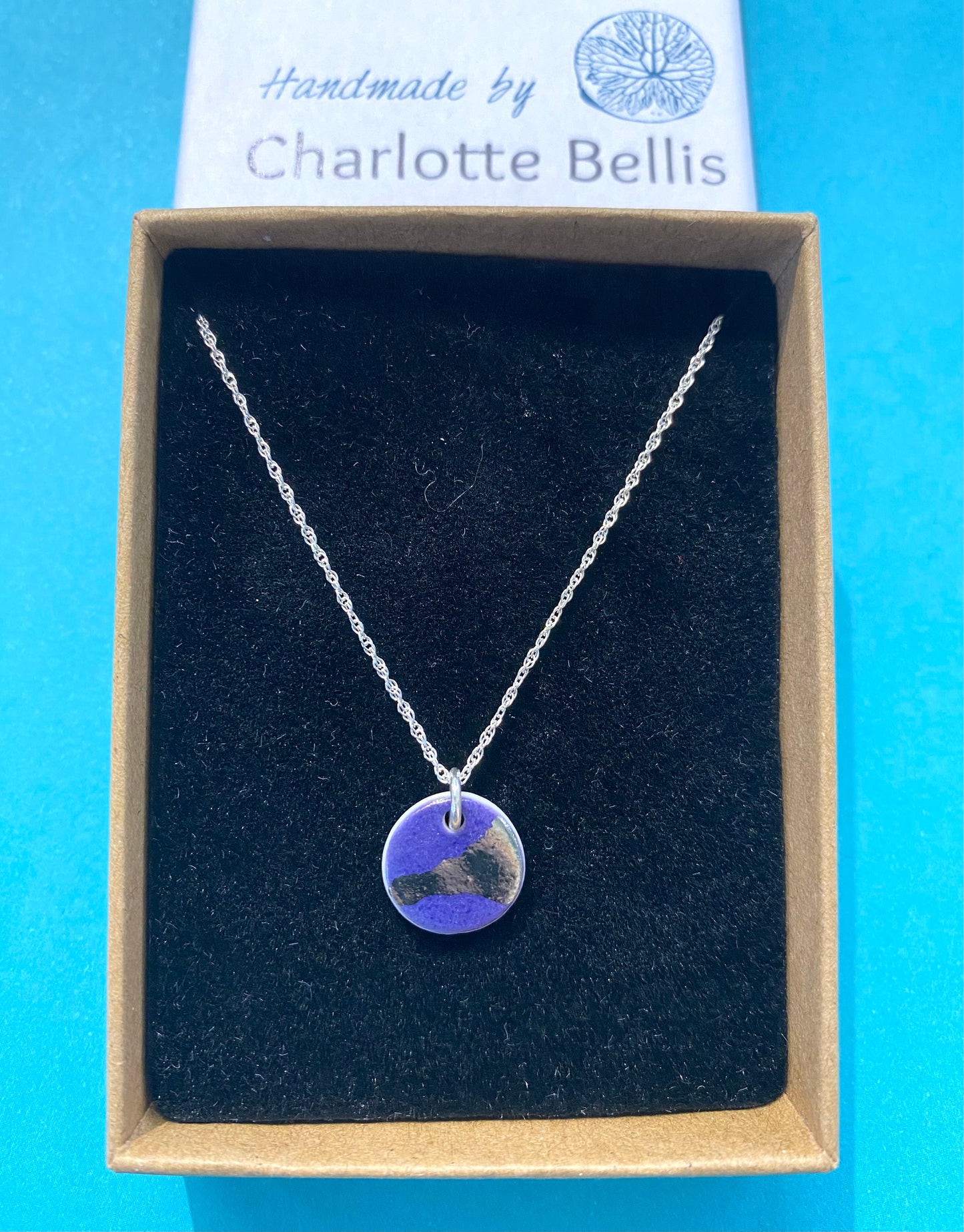 Dainty Disc Necklace with Platinum or Copper Detailing
