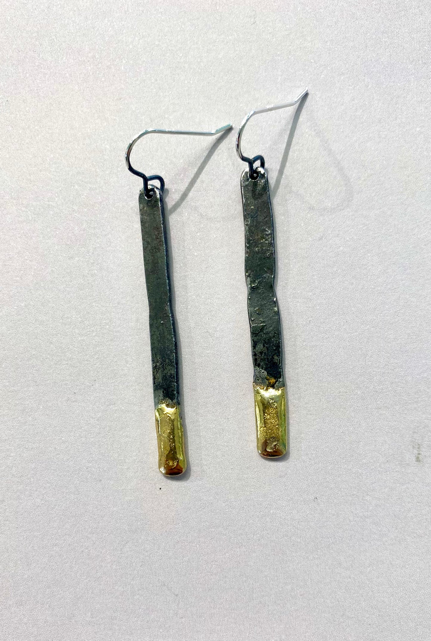 ‘Amrwd’ Iron and Brass Earrings