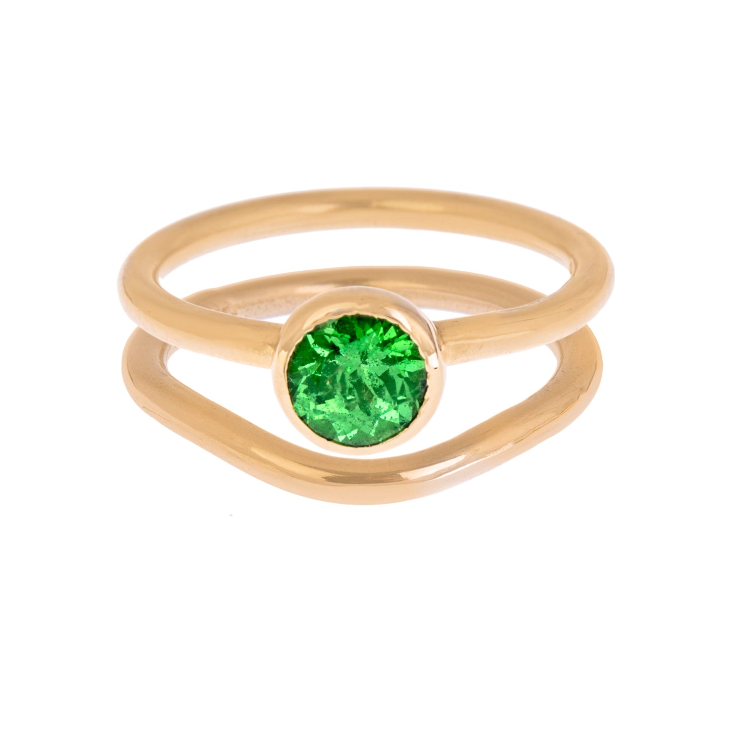 Gold Curve Wedding Band