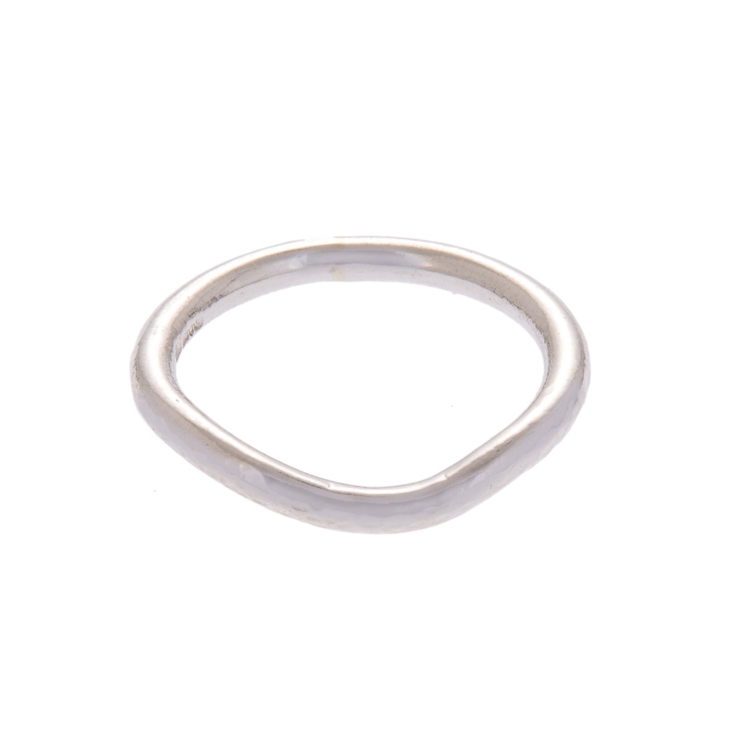 Platinum Curve Wedding Band
