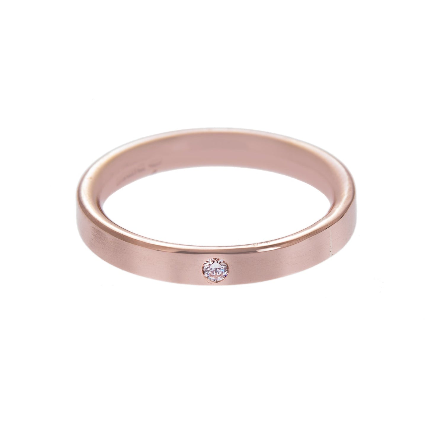 Modrwy Priodas Clasurol Rose Gold a Diamond