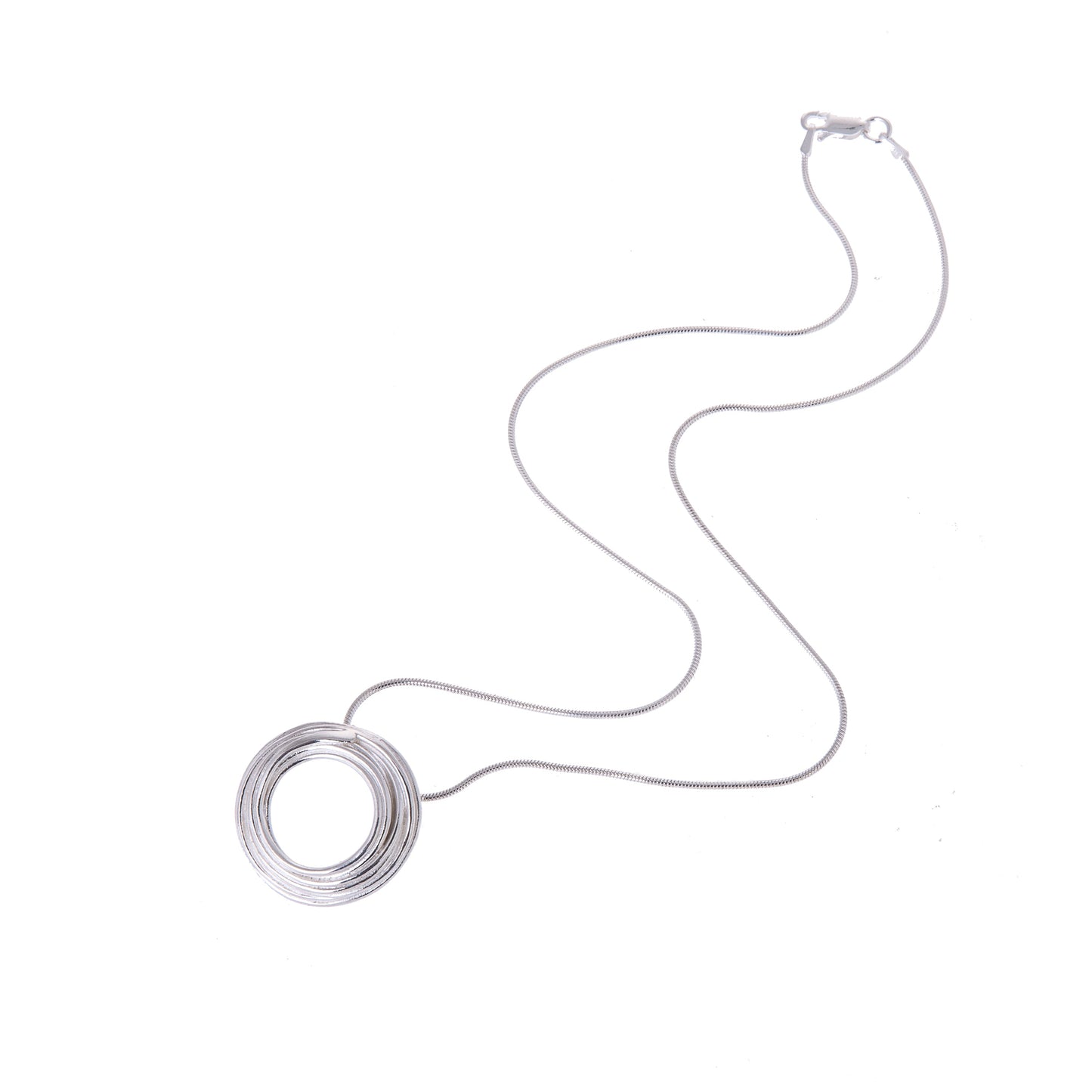 Wrapped Pendant - Large Silver