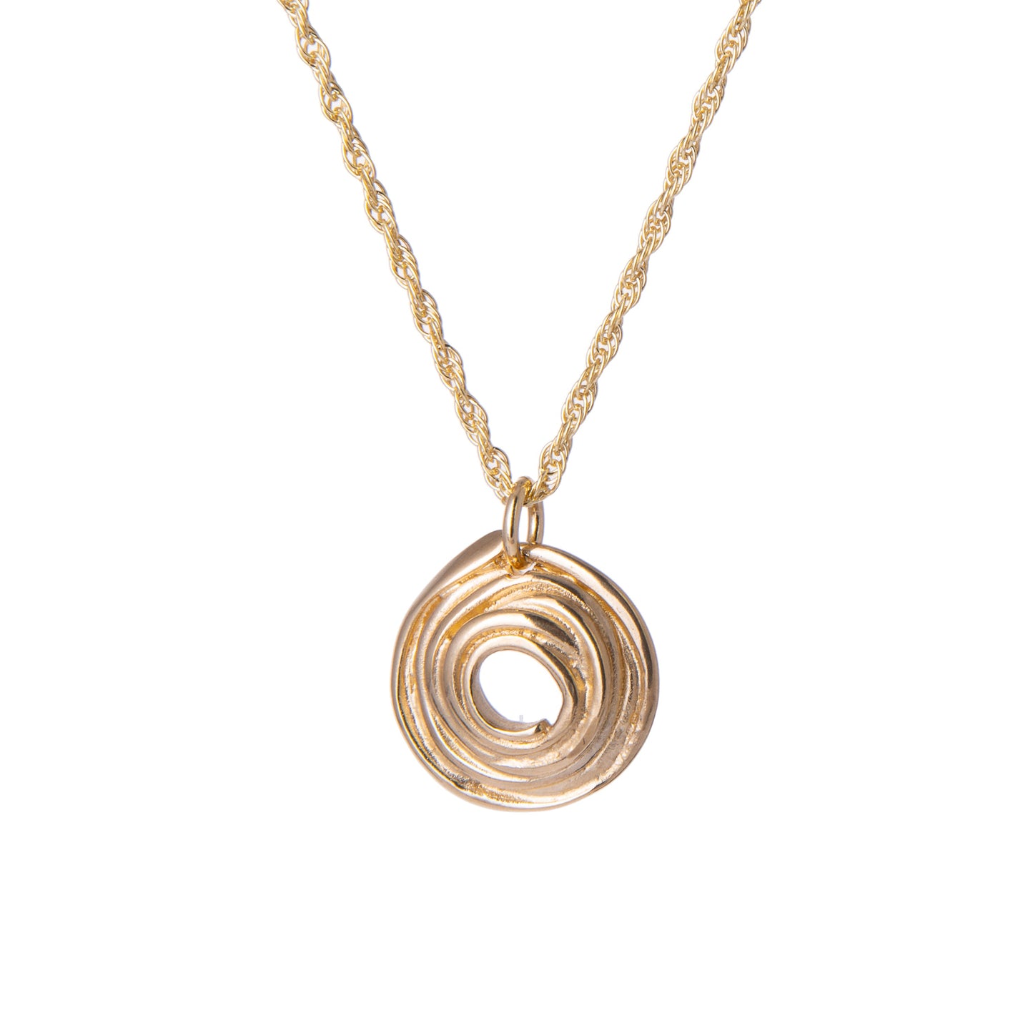 Gold Medium Wrapped Pendant