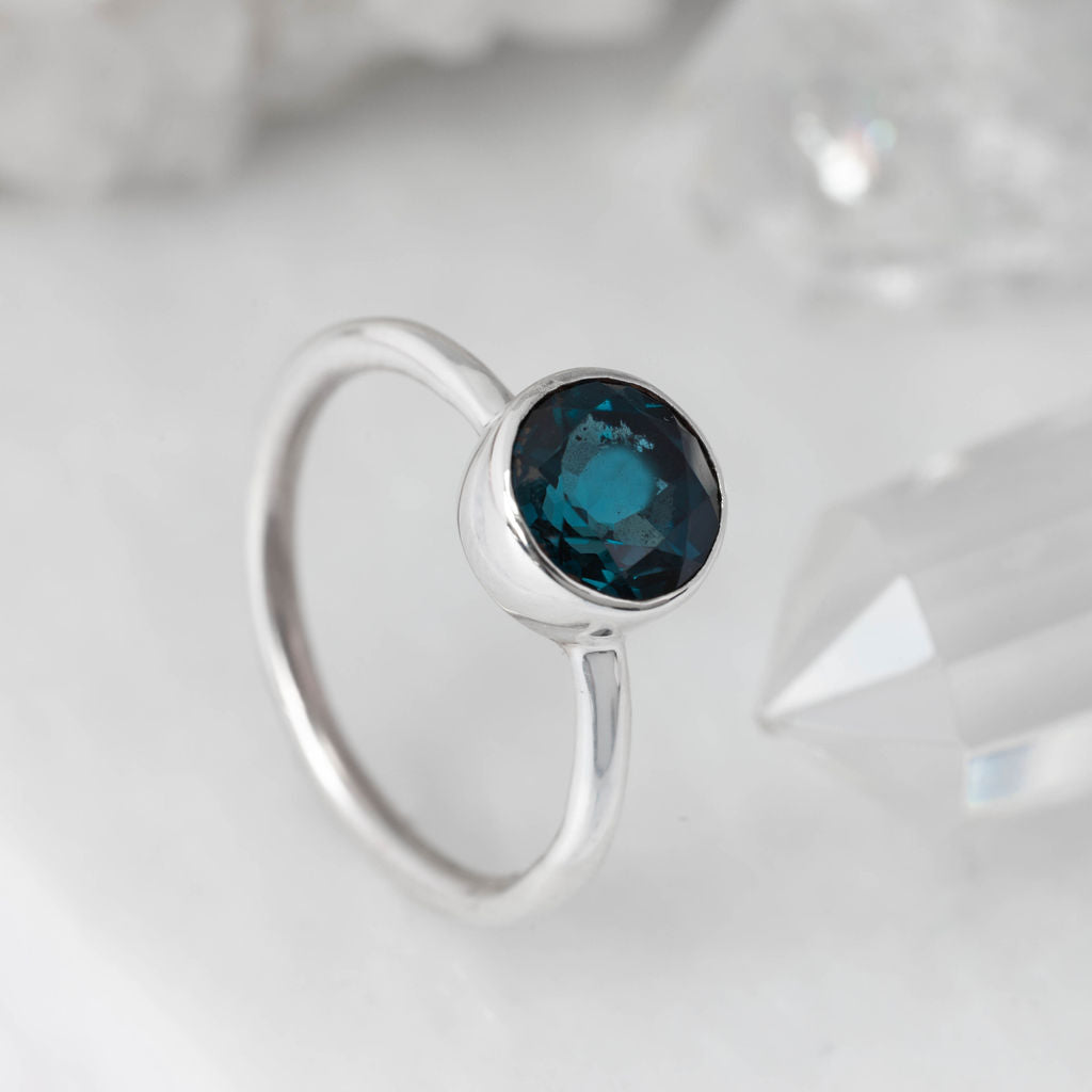 Silver with London Blue Topaz Nestle Ring