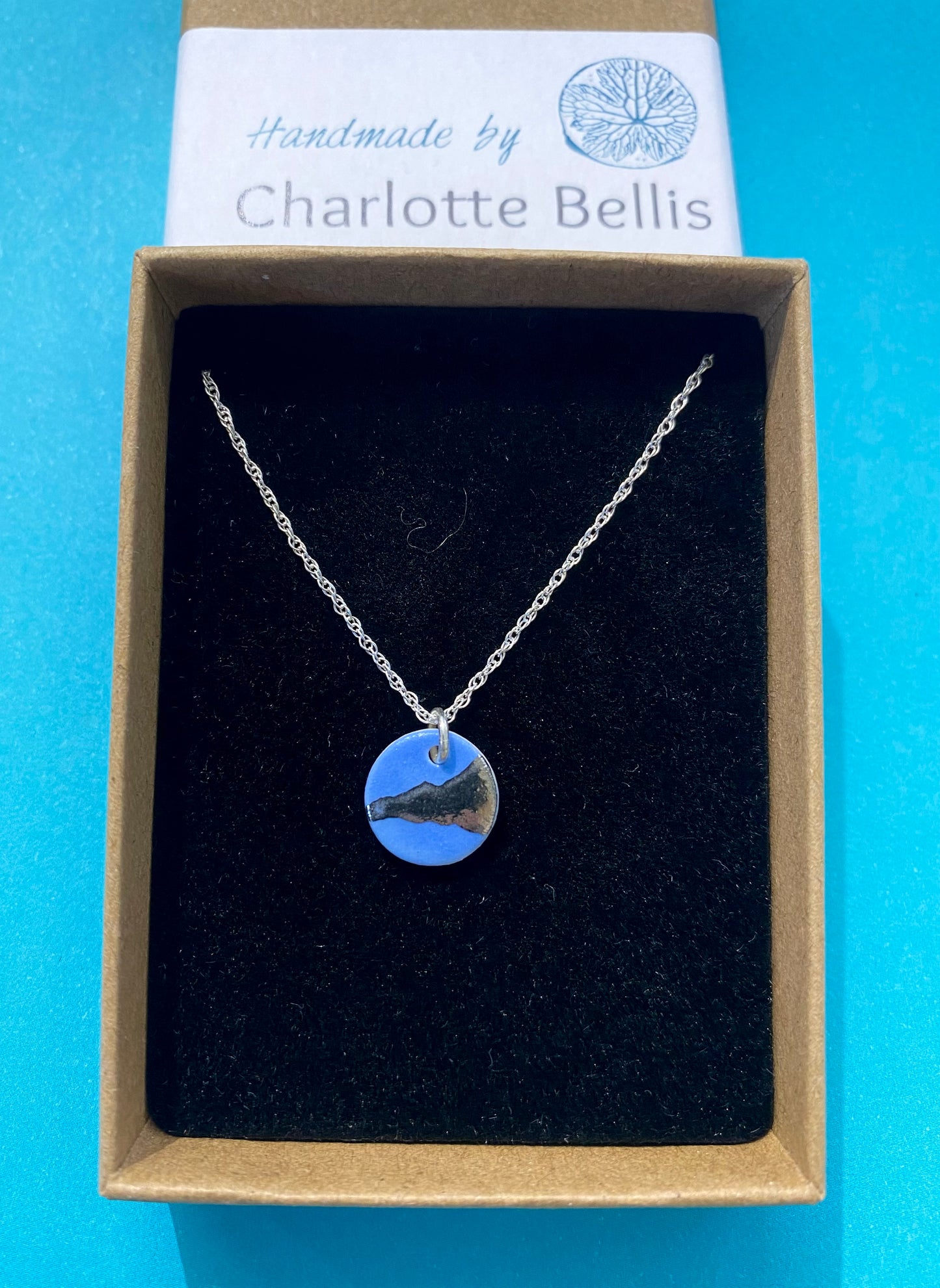 Dainty Disc Necklace with Platinum or Copper Detailing