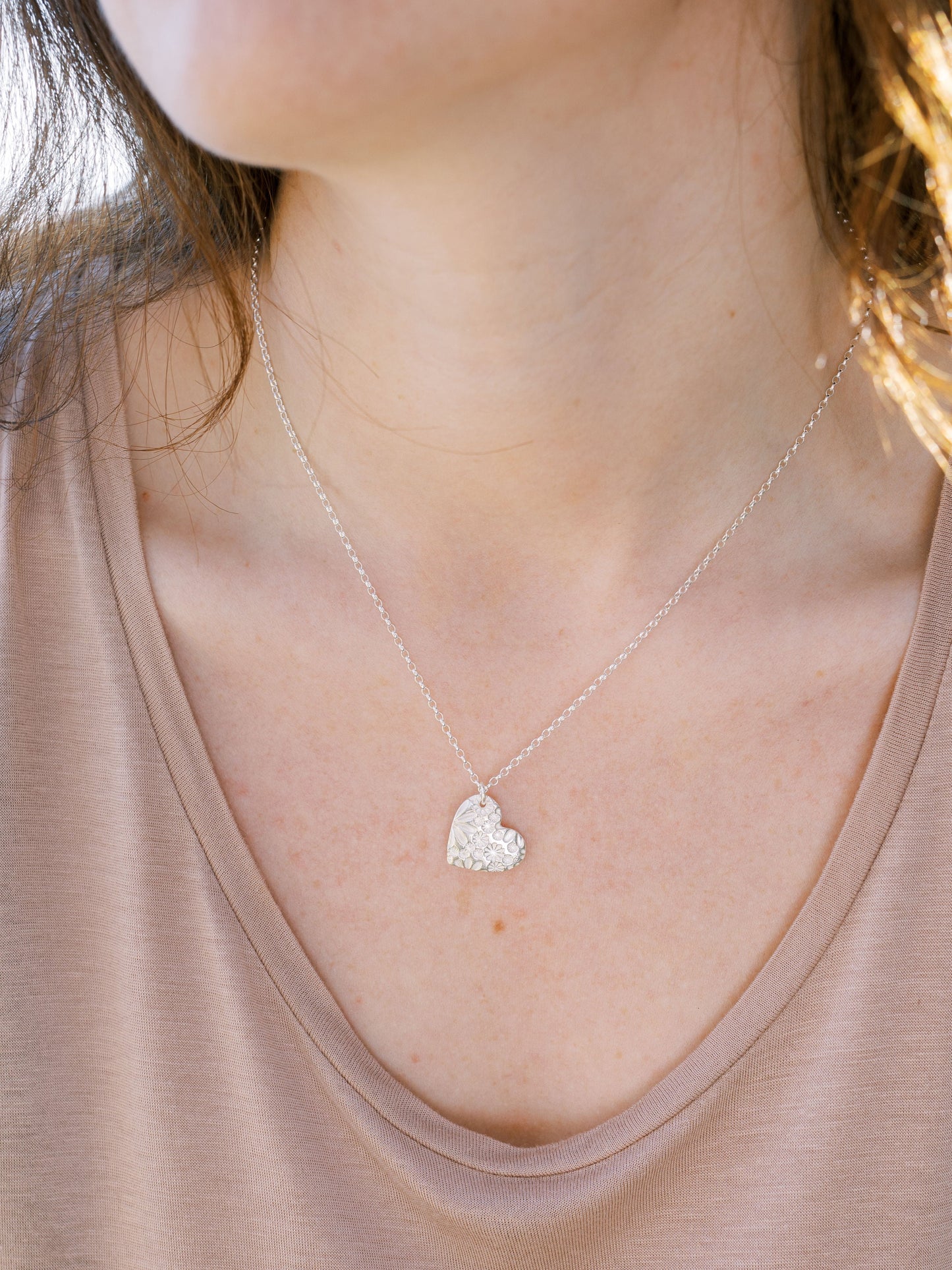 Floral Heart - Pendant - Large