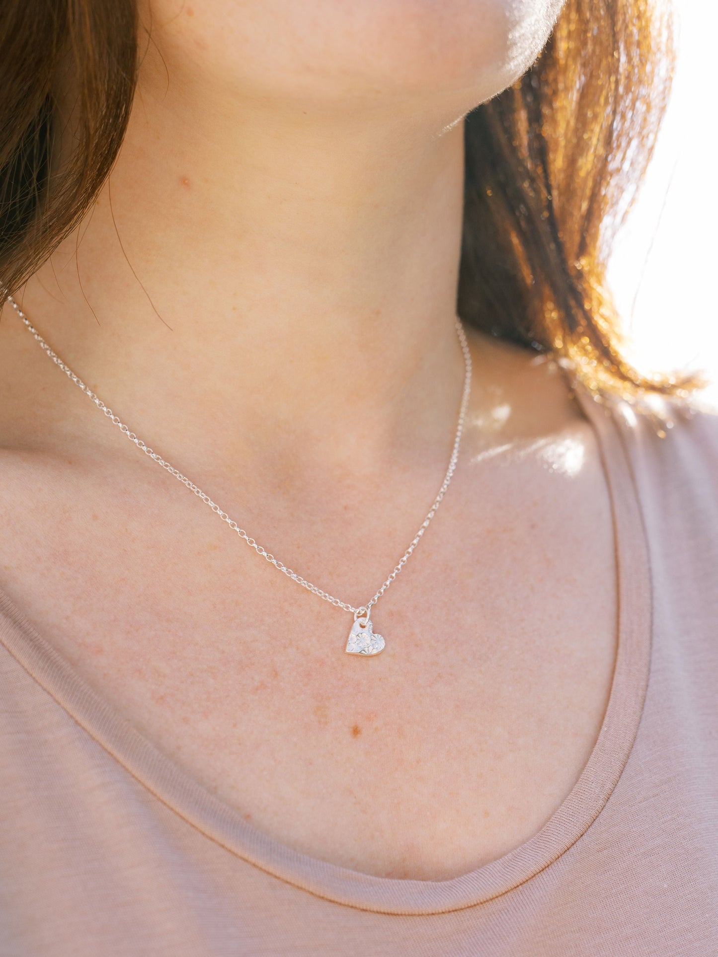 Elin Mair Silver Heart Necklace