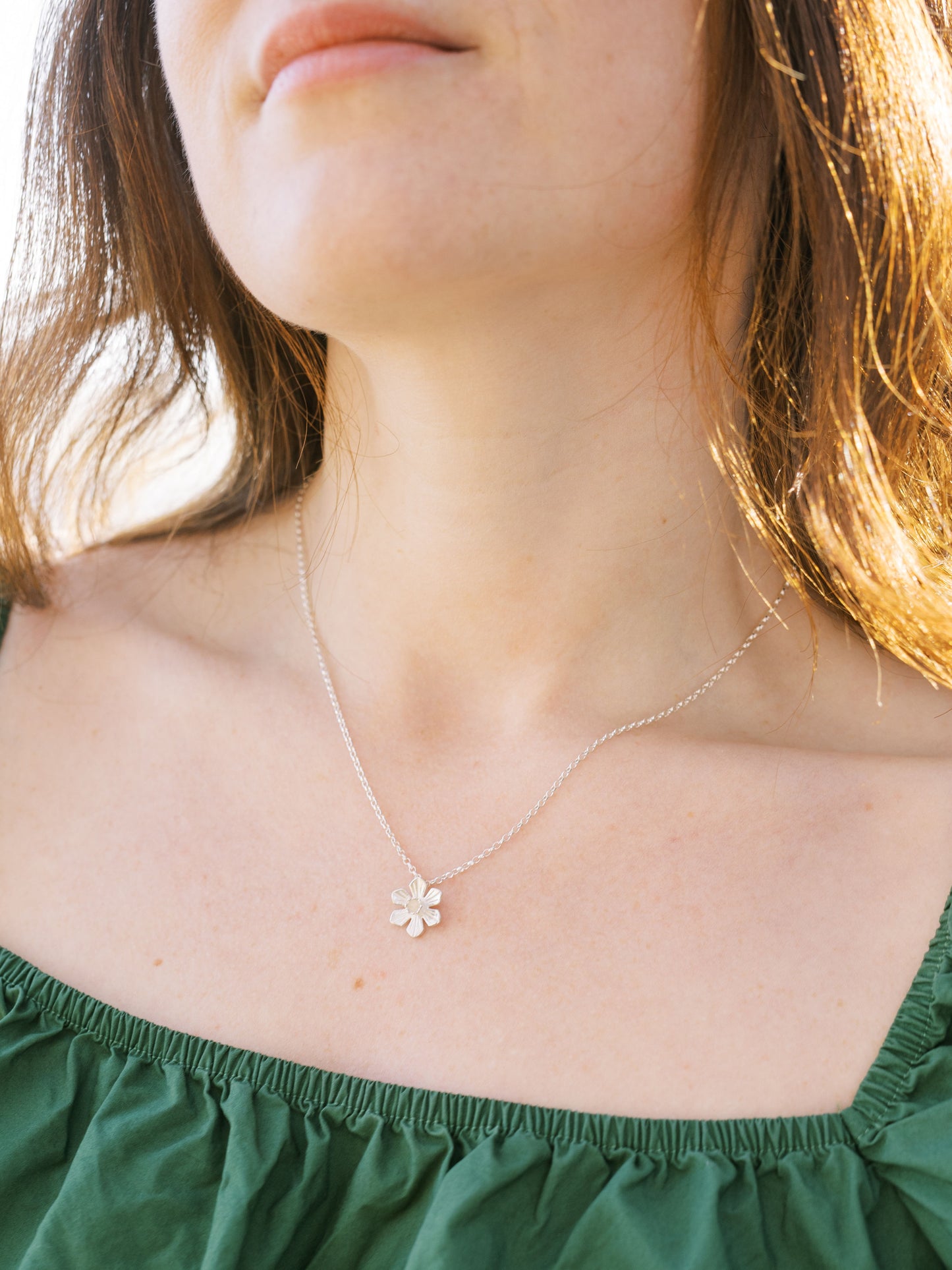 Daffodil Pendant - Large - Silver