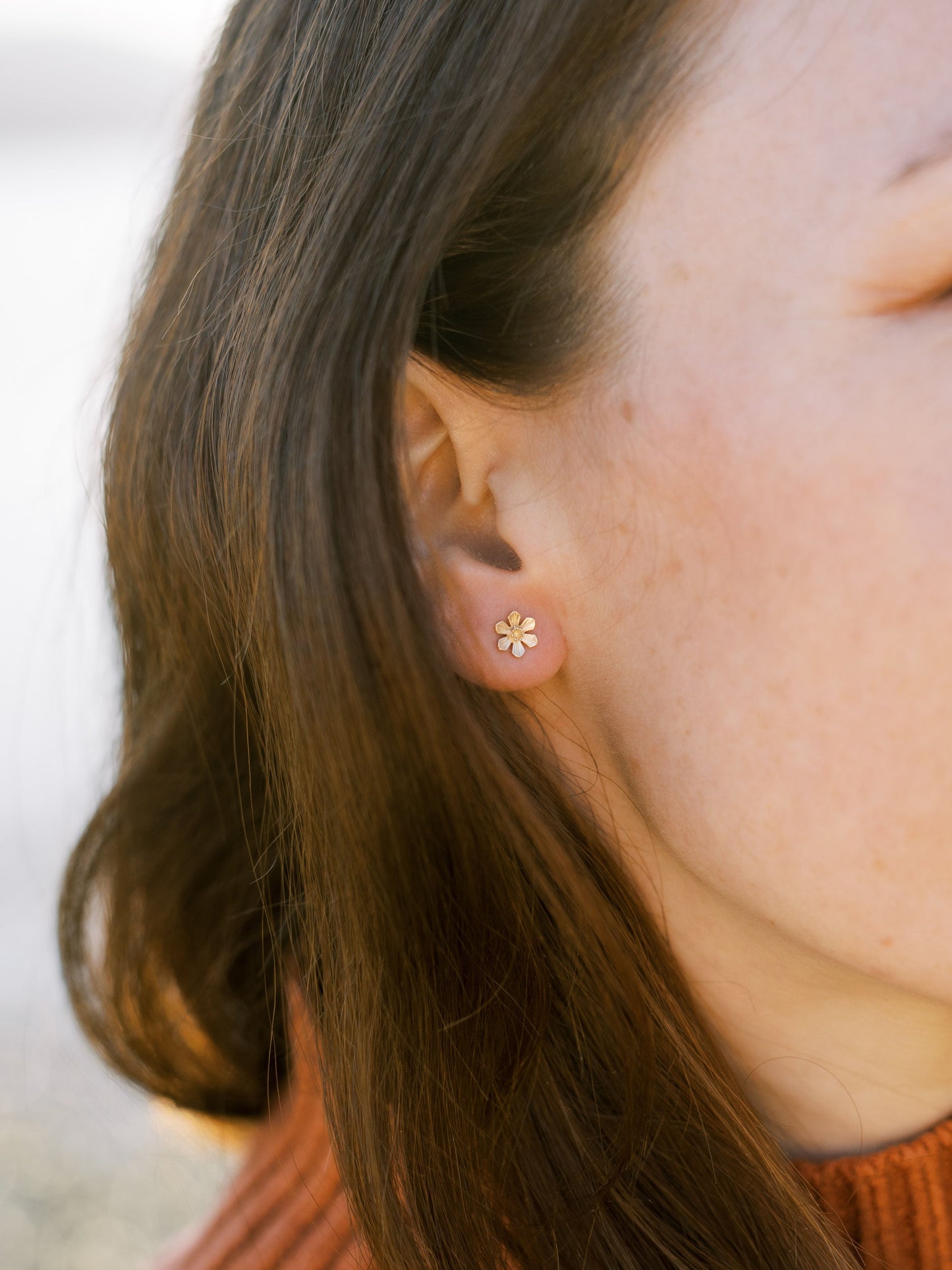 Daffodil - Stud Earrings - Gold - Small