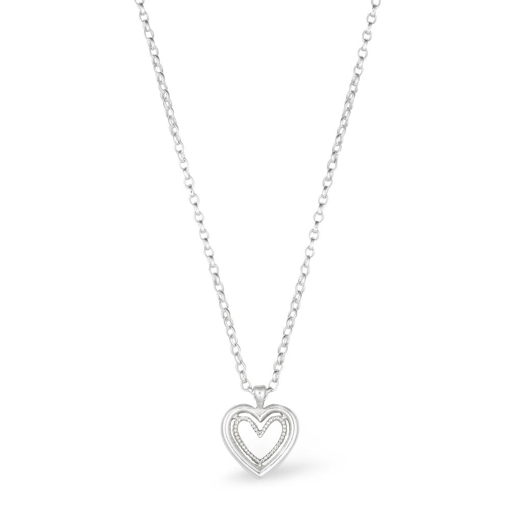 Cariad Heart Pendant - Small - Silver