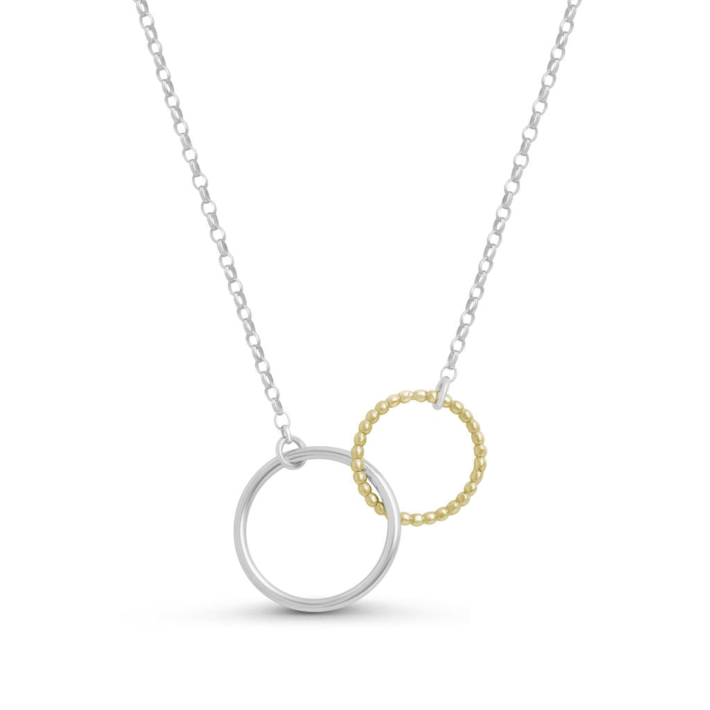 Hoop - Pendant - Mixed Metal - Small - Linked