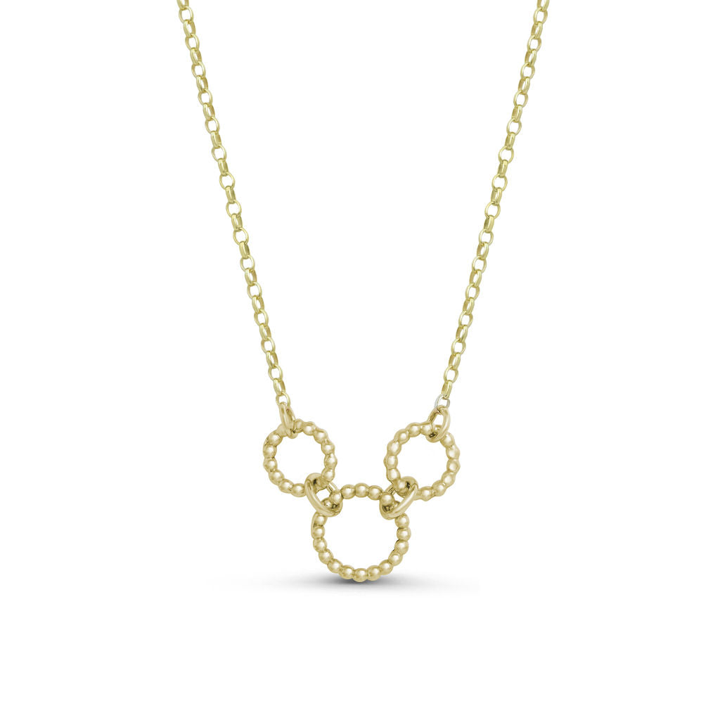 Triple Hoop Pendant - Gold