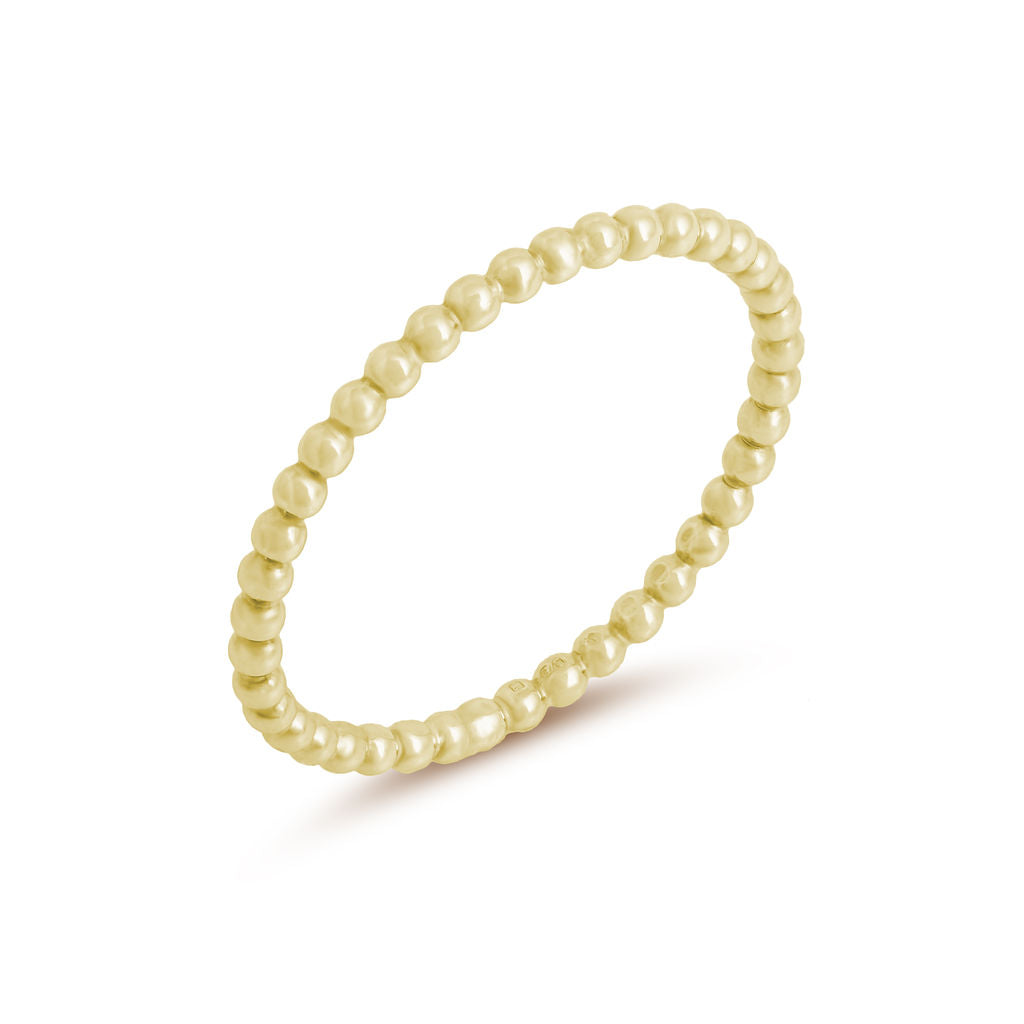 Hoop - Ring - Gold - Beaded