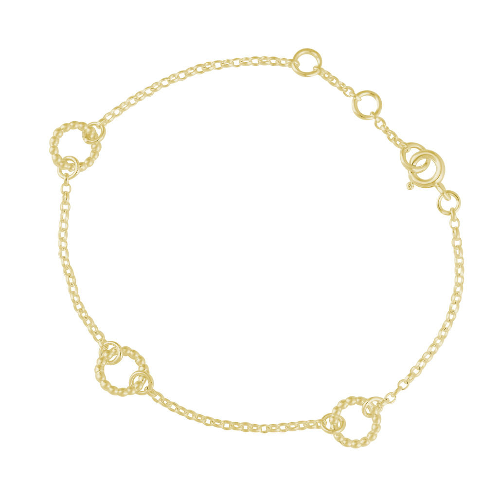Hoop Bracelet - Gold - Small Hoops