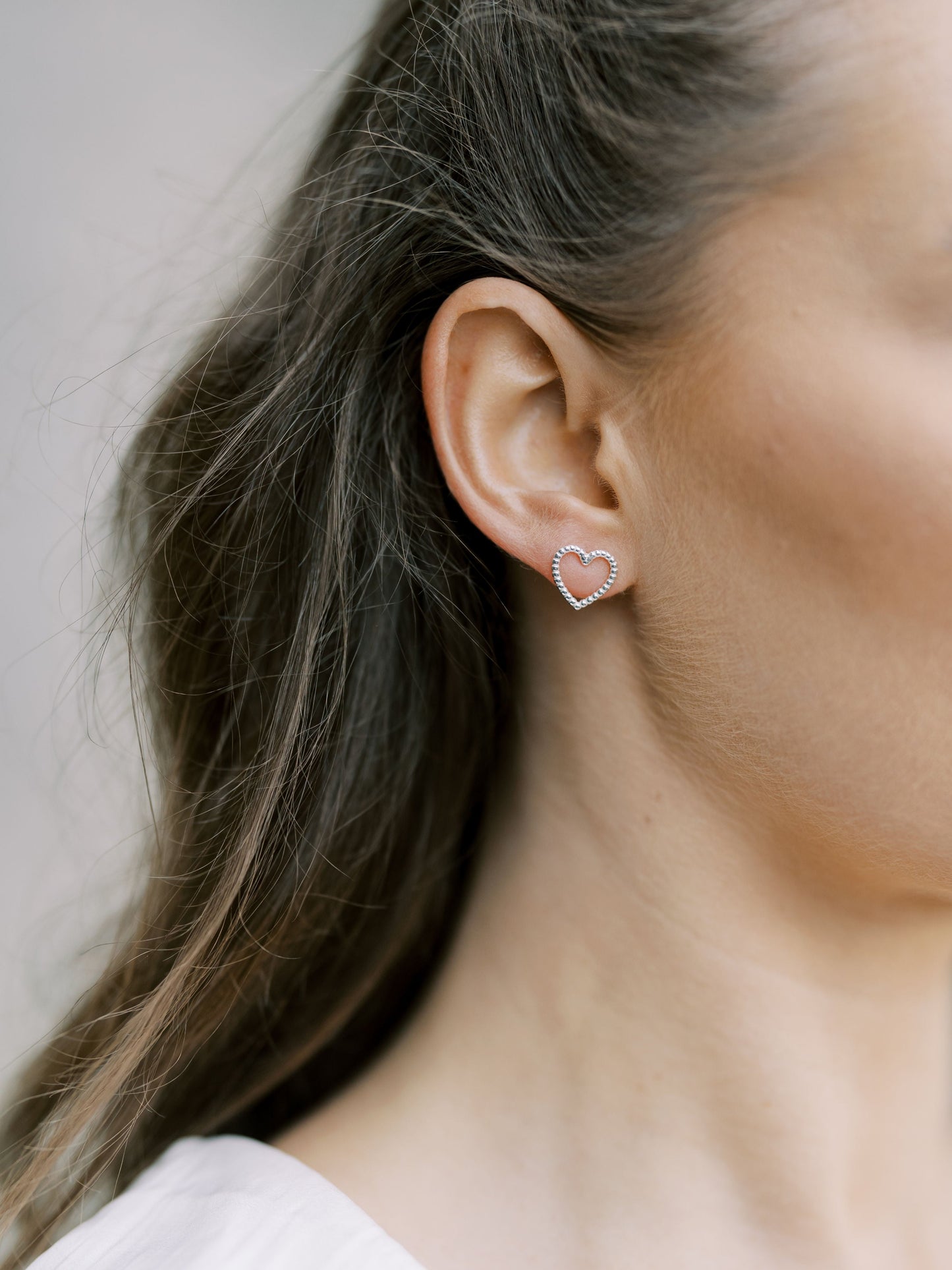 Cariad - Stud Earrings - Silver