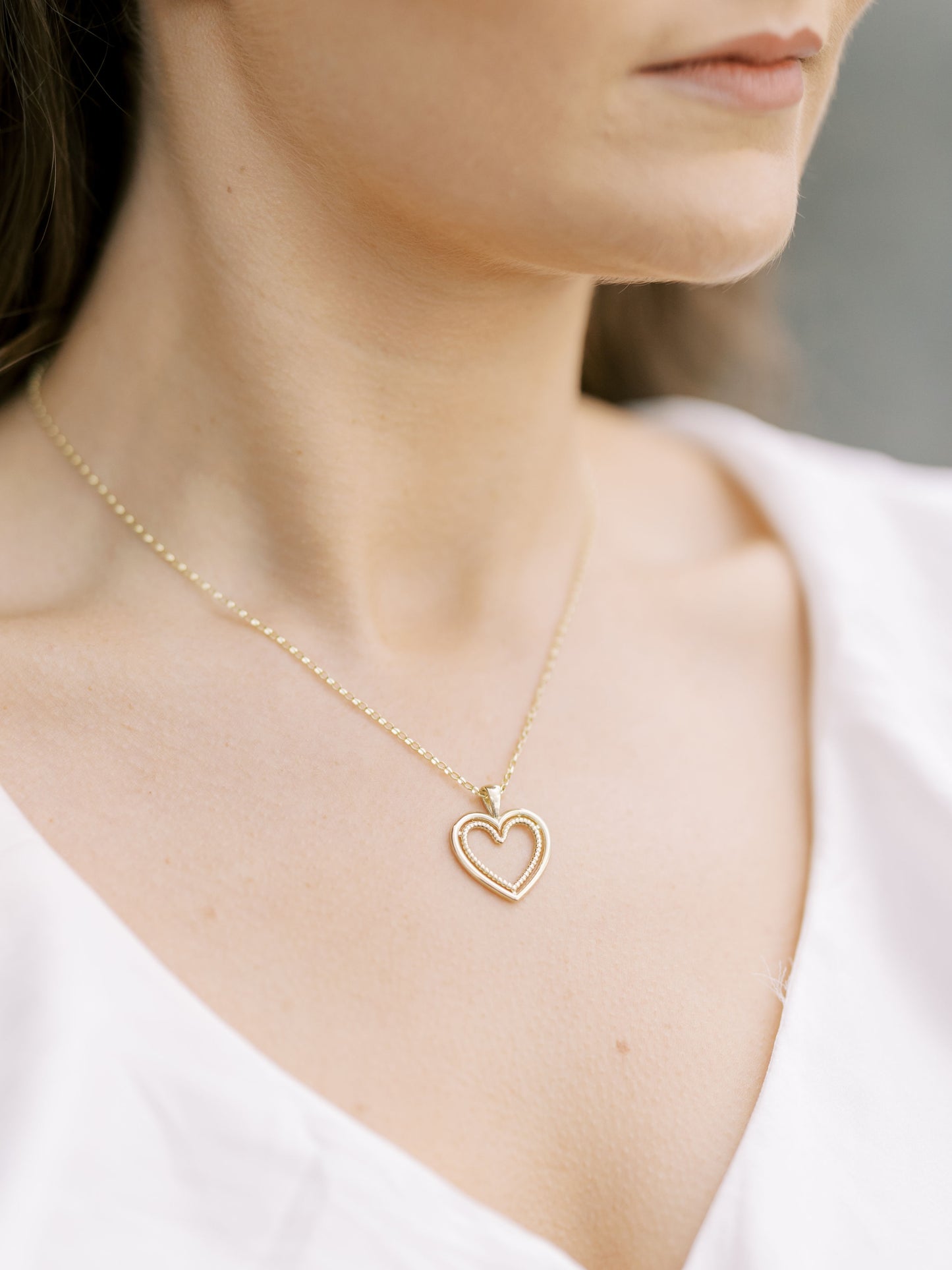 Cariad Heart Pendant - Large - Gold