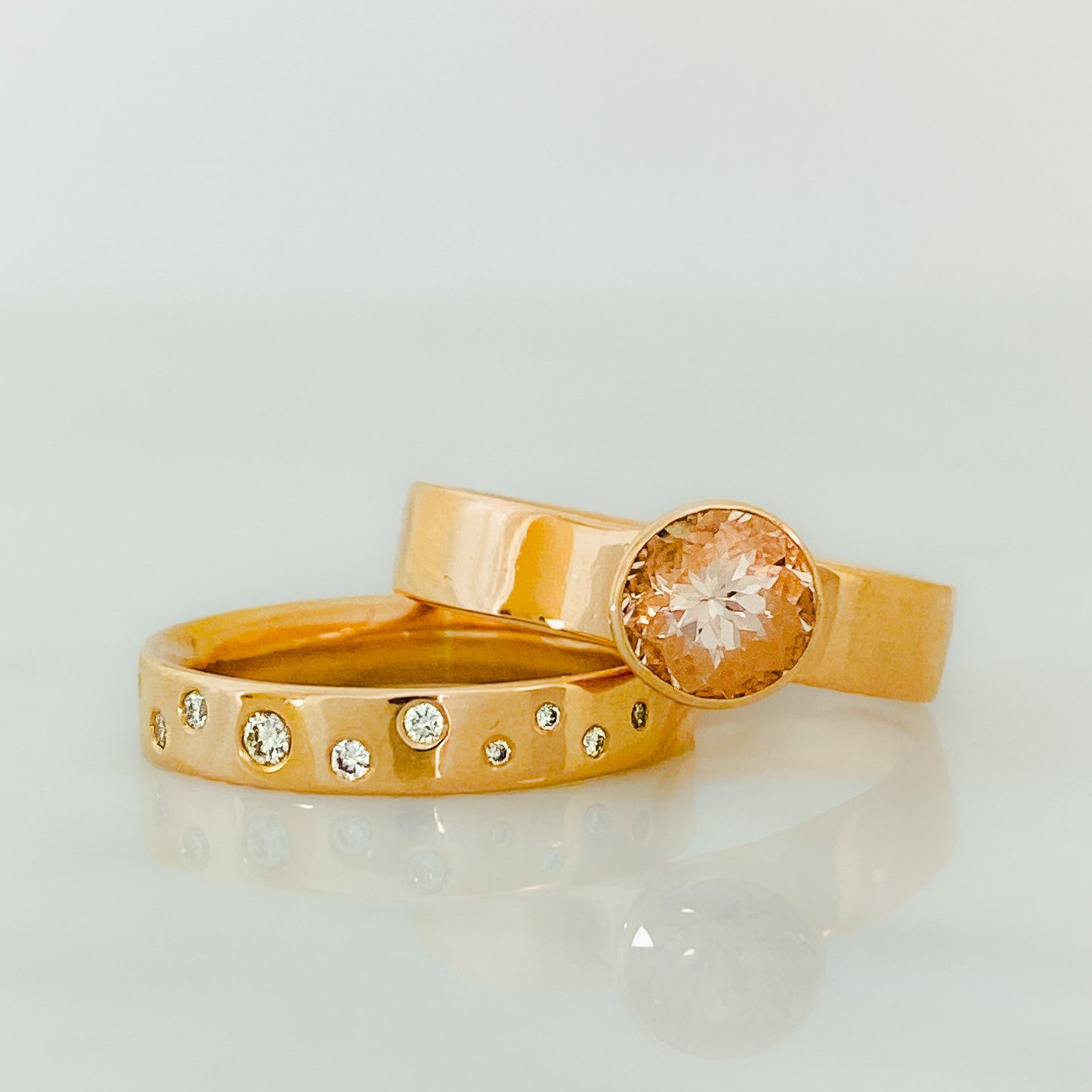 Rose Gold and Morganite Serendipity Engagement Ring