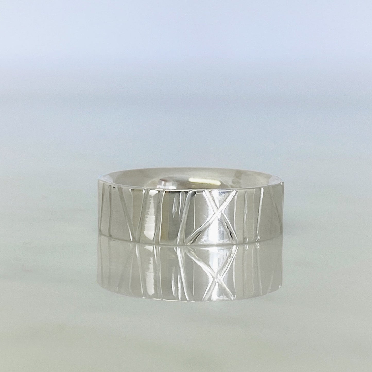 Platinum Hand Drawn Wedding Ring