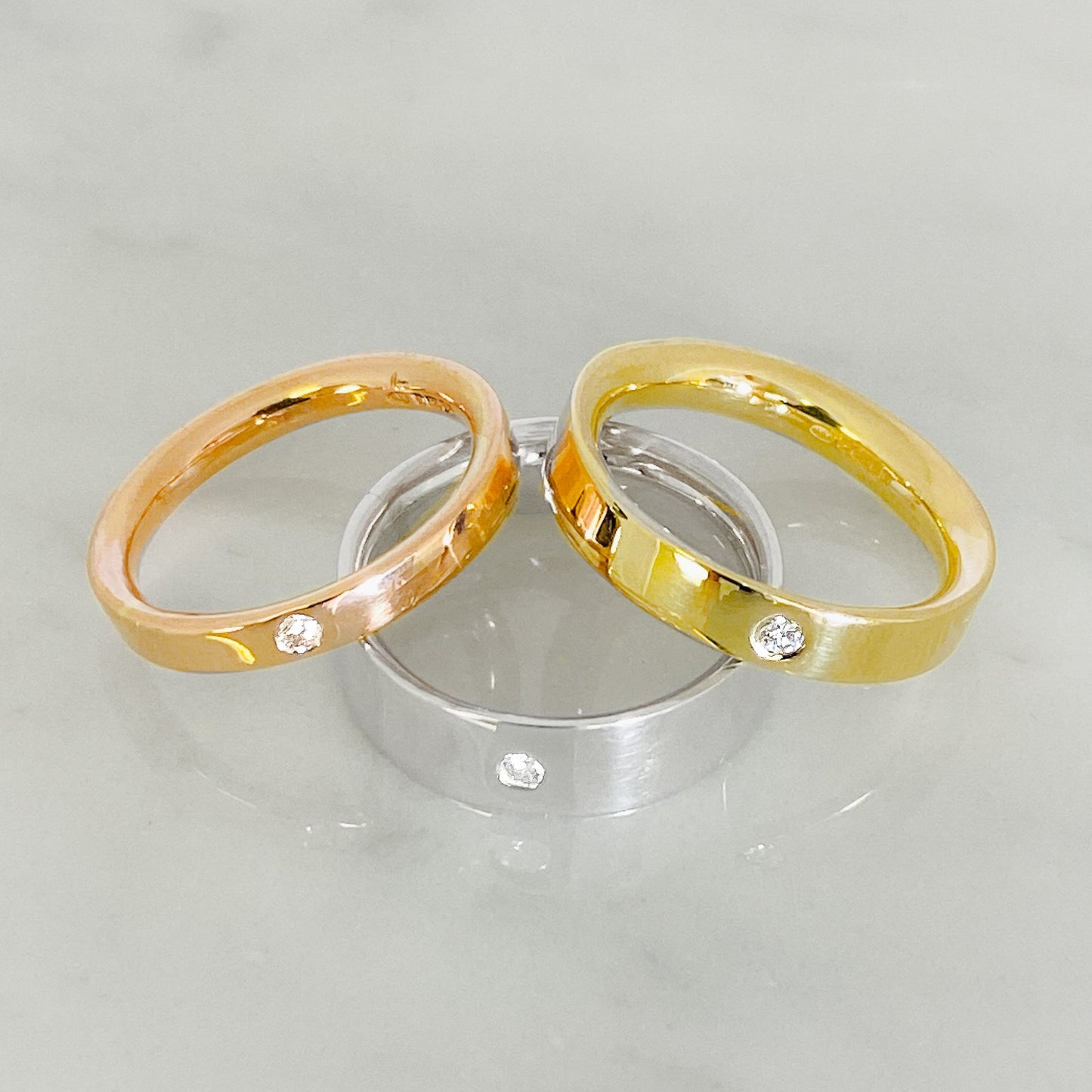 Silver and Diamond Classic Wedding Ring