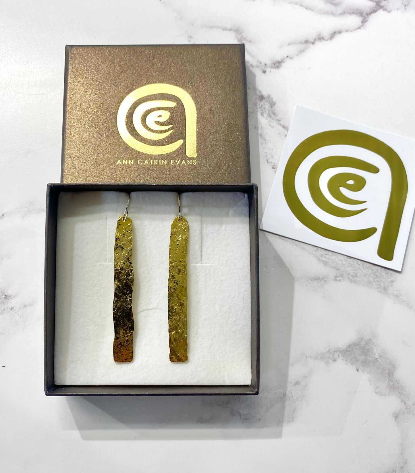 ‘Amrwd’ Brass Earrings