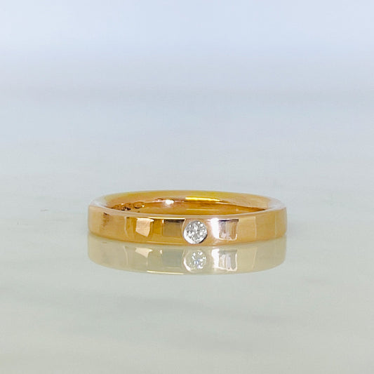 Rose Gold and Diamond Classic Wedding Ring