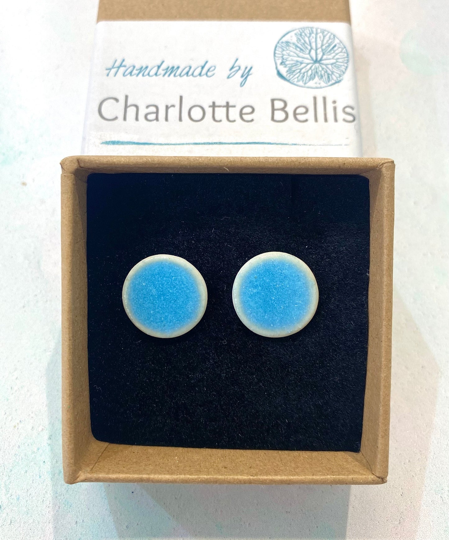 Baby Blue Stud Earrings