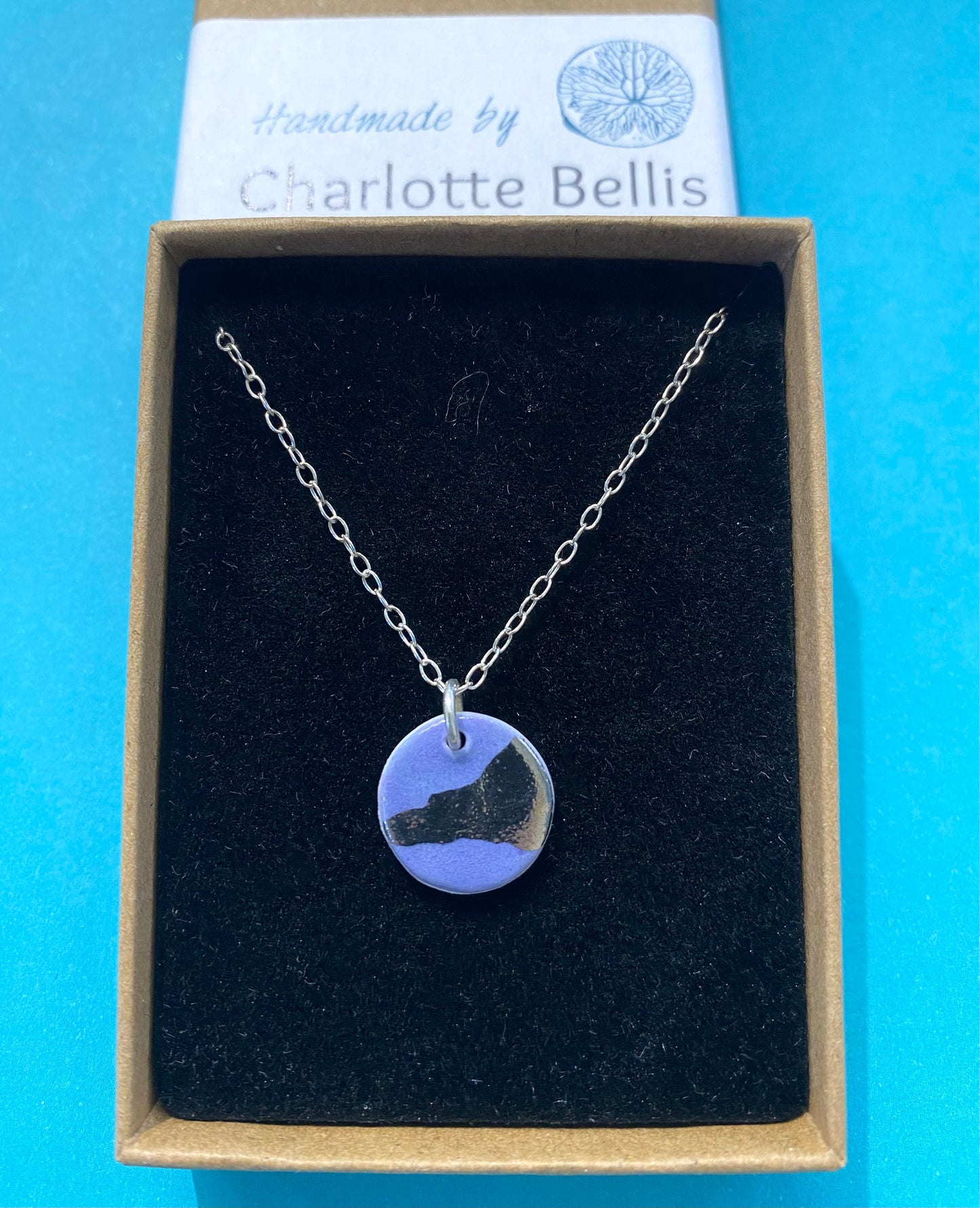 Disc Necklace with Platinum or Copper Detailing