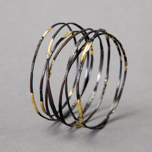 'Amrwd' Wrapped Iron Bangle - Fine