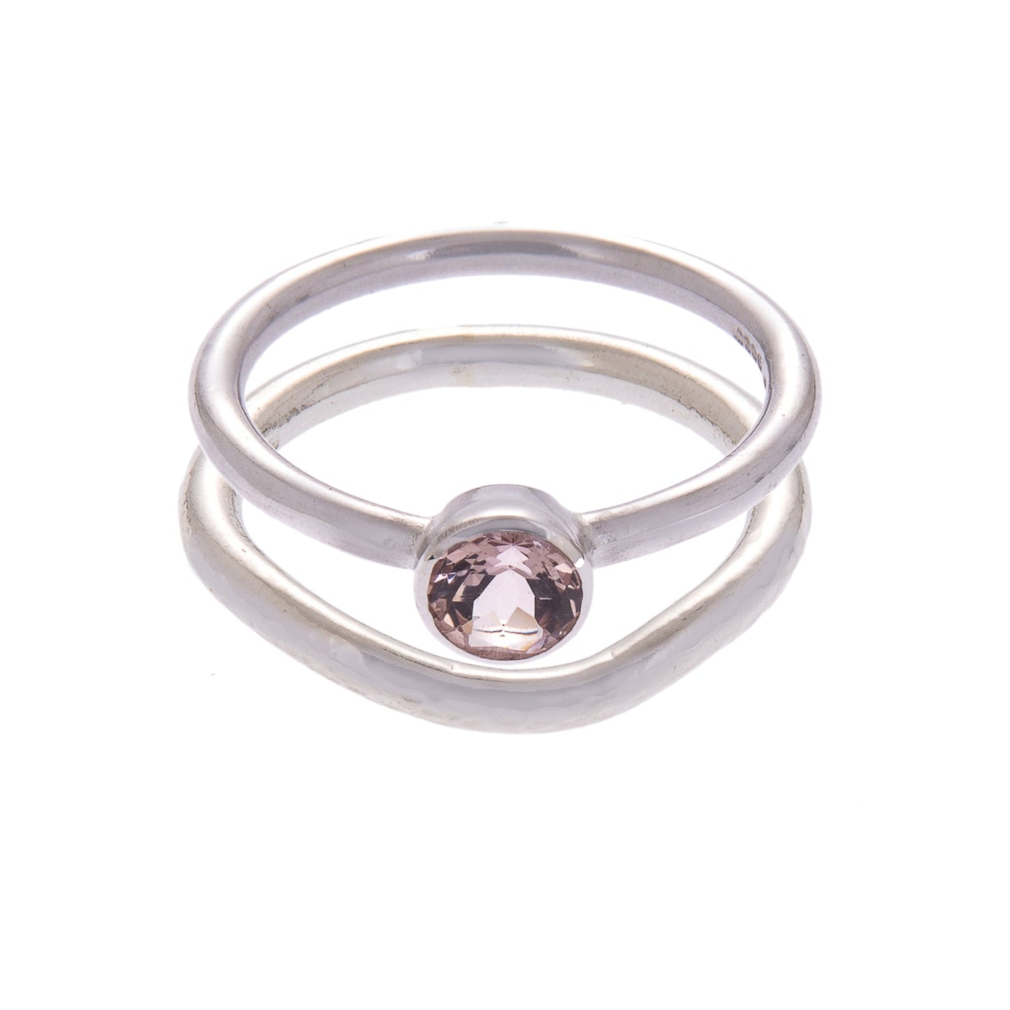 Platinwm gyda Chylch Nestle Morganite