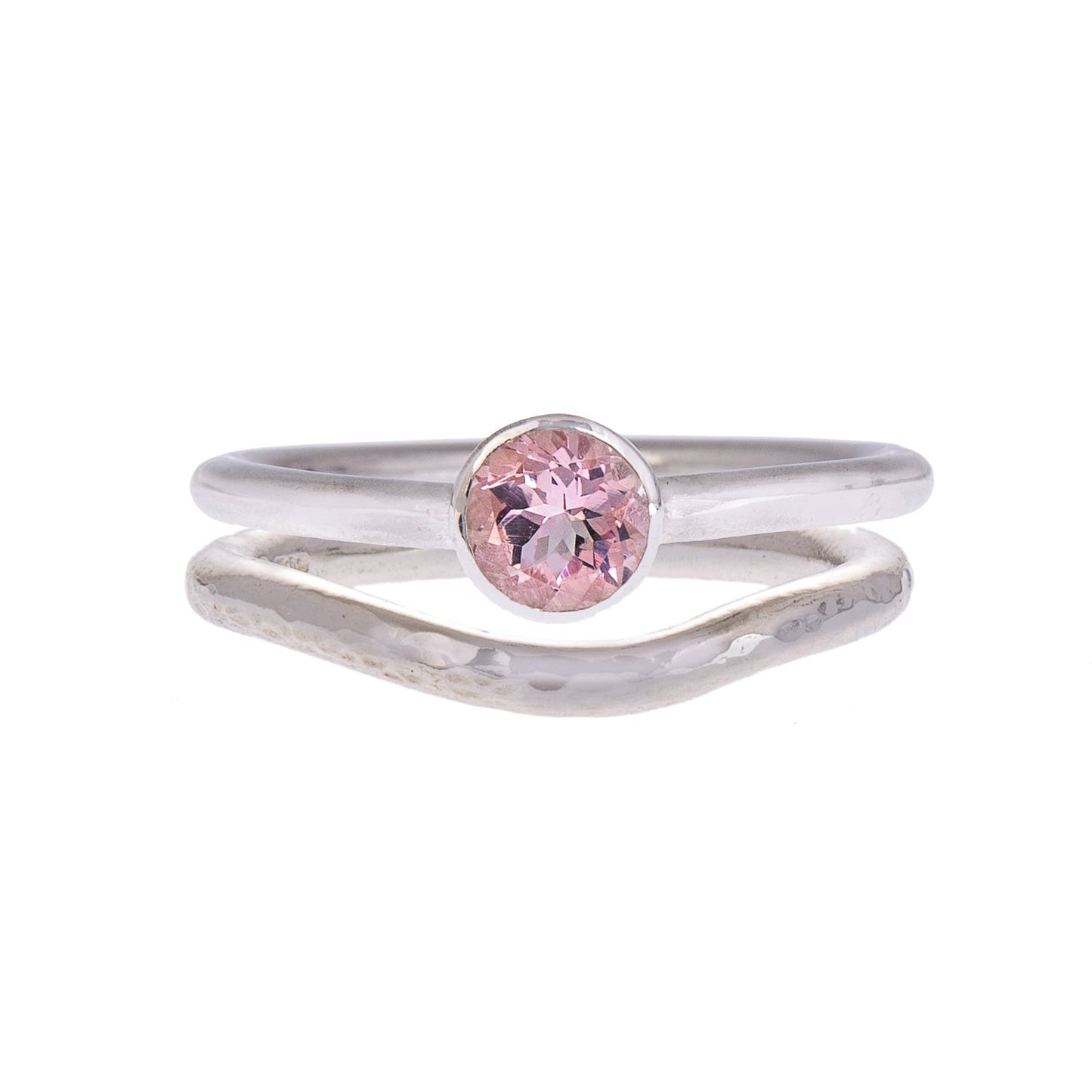 Platinwm gyda Chylch Nestle Morganite