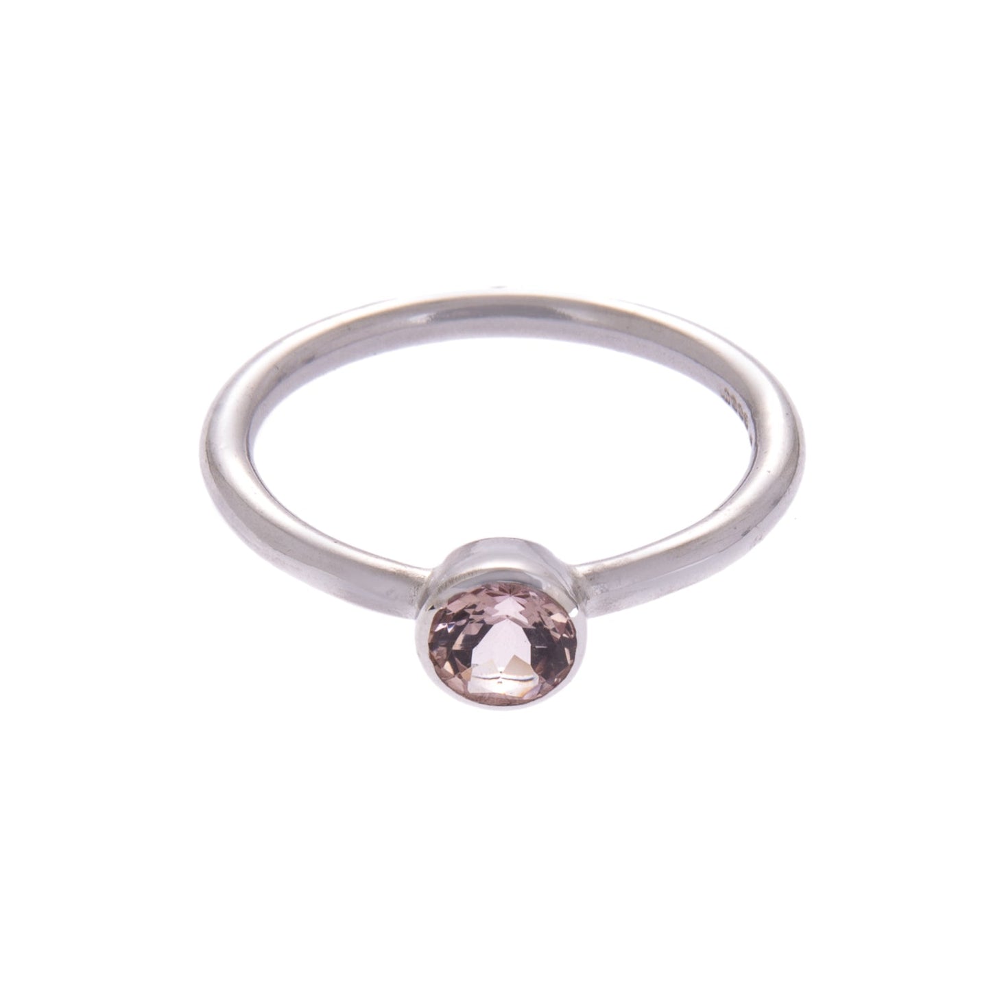 White Gold and Morganite Nestle Ring