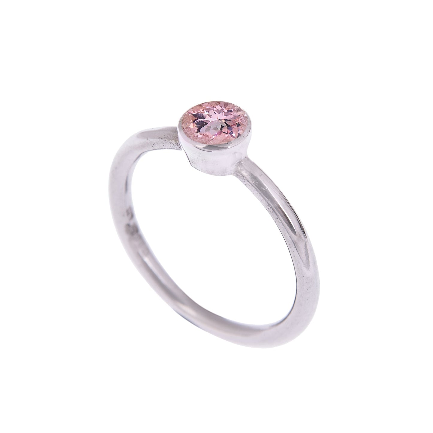 White Gold and Morganite Nestle Ring