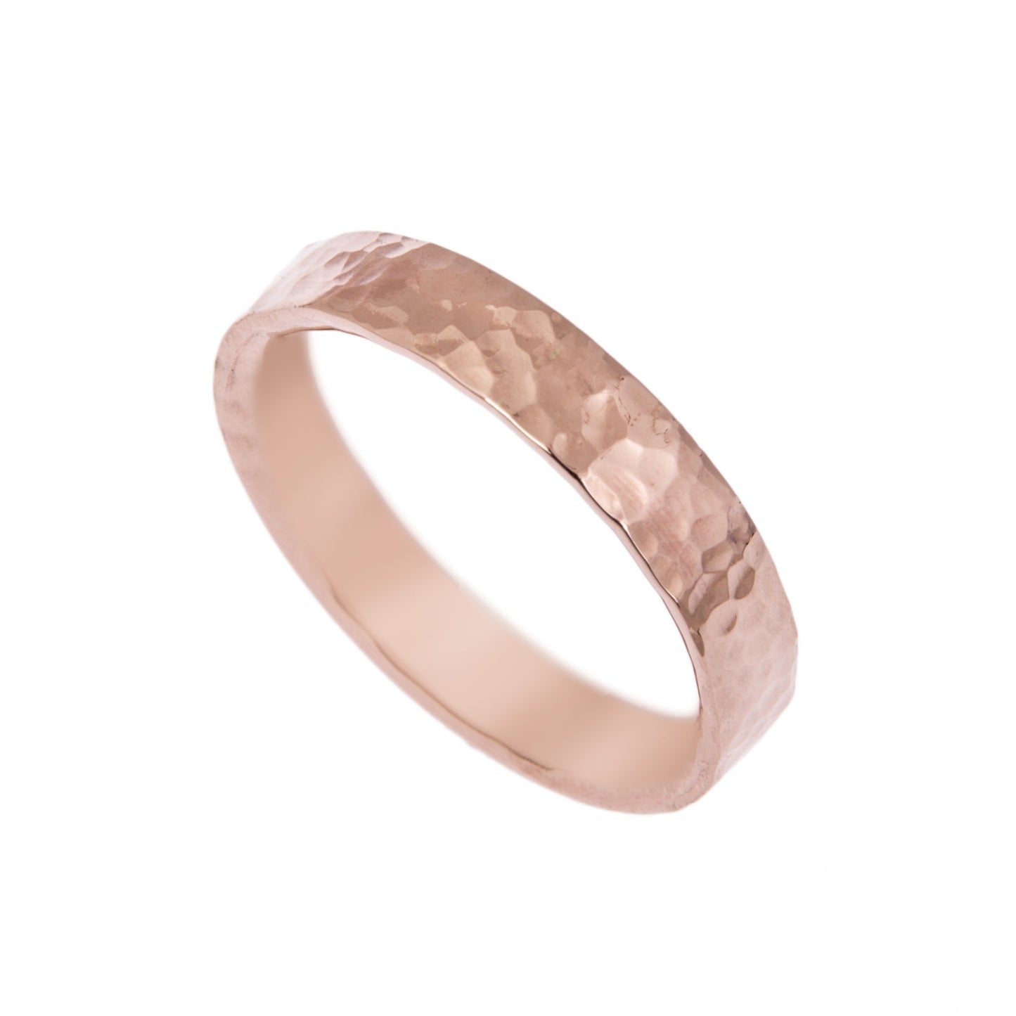 Rose Gold Dimpled Wedding Ring