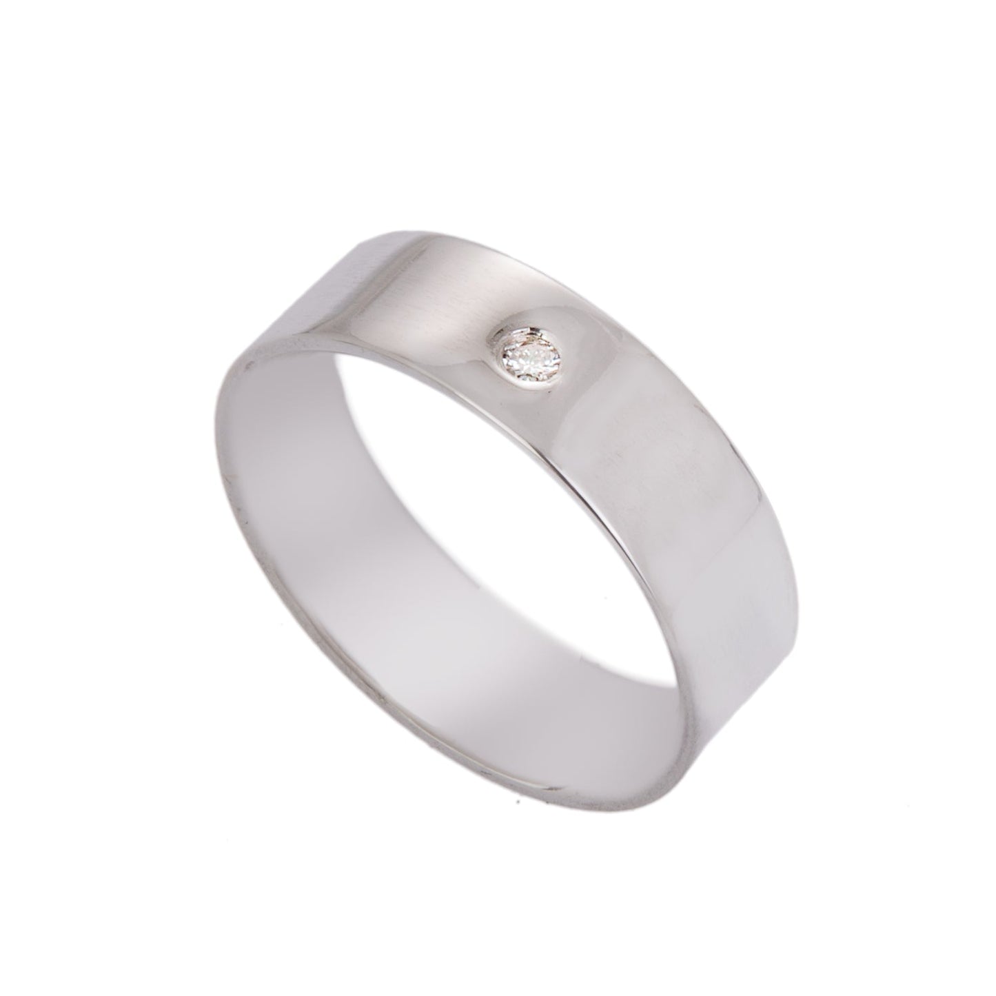 White Gold and Diamond Classic Wedding Ring