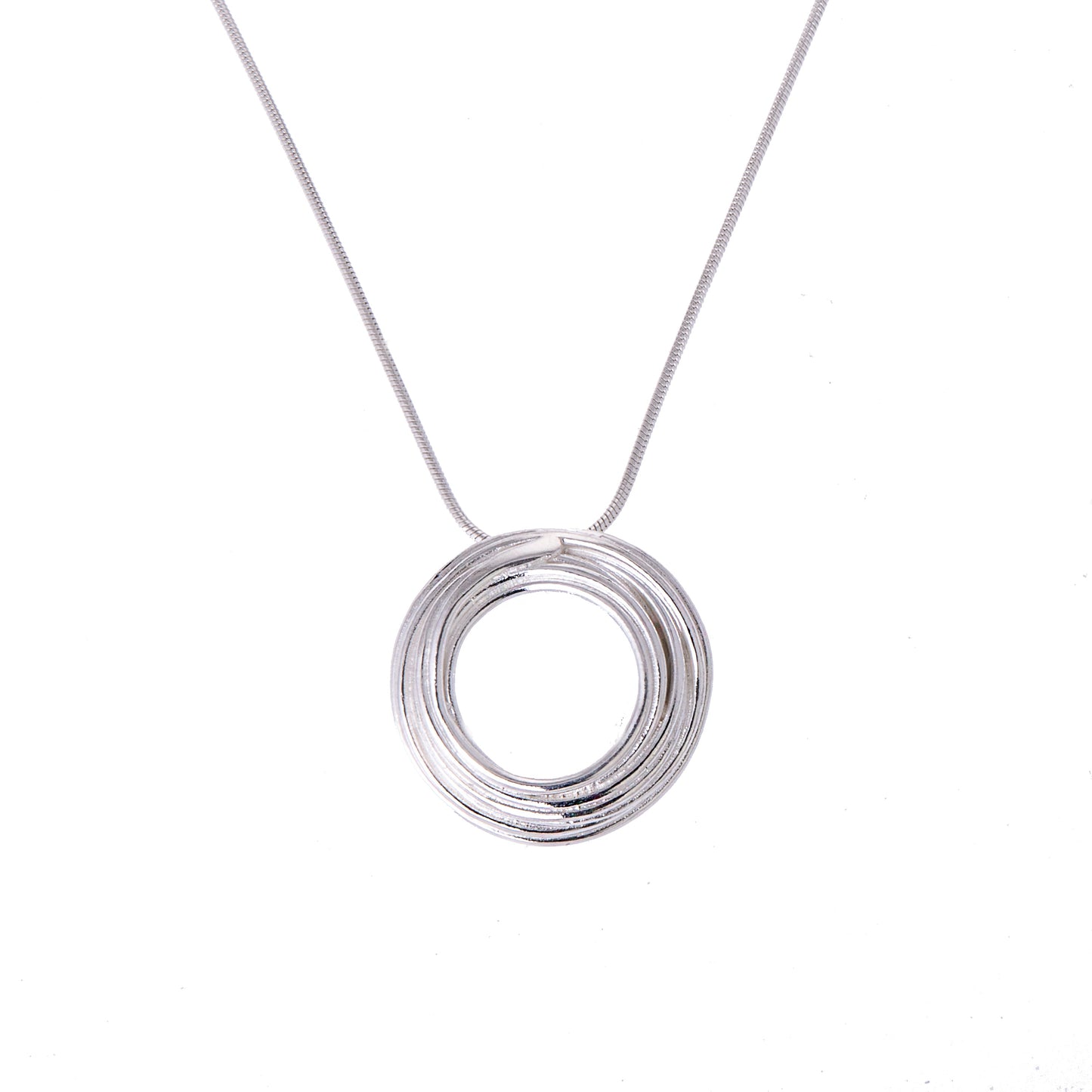 Wrapped Pendant - Large Silver