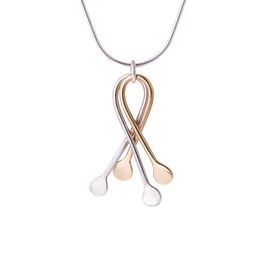 Tidal Pendant - Silver and Gold