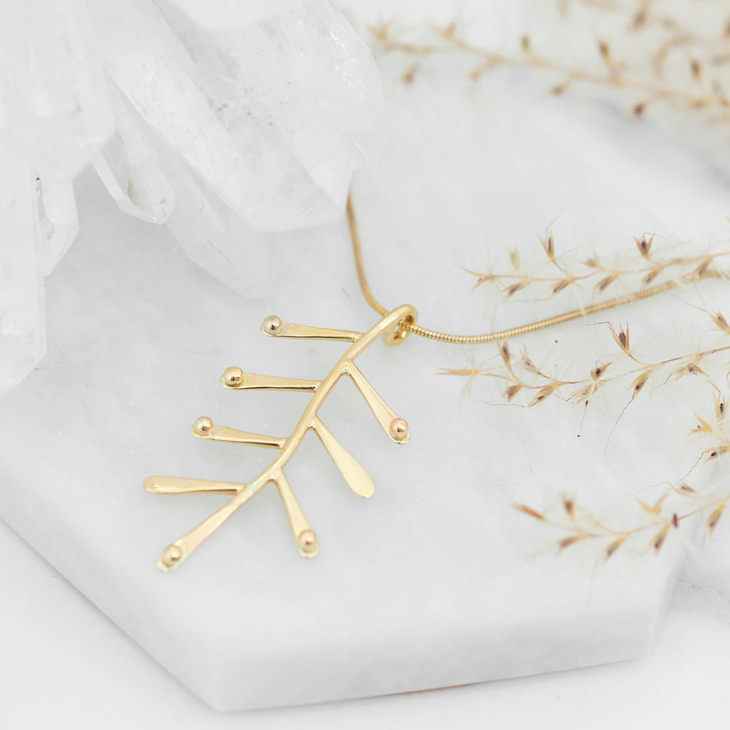 Fern Pendant - Gold