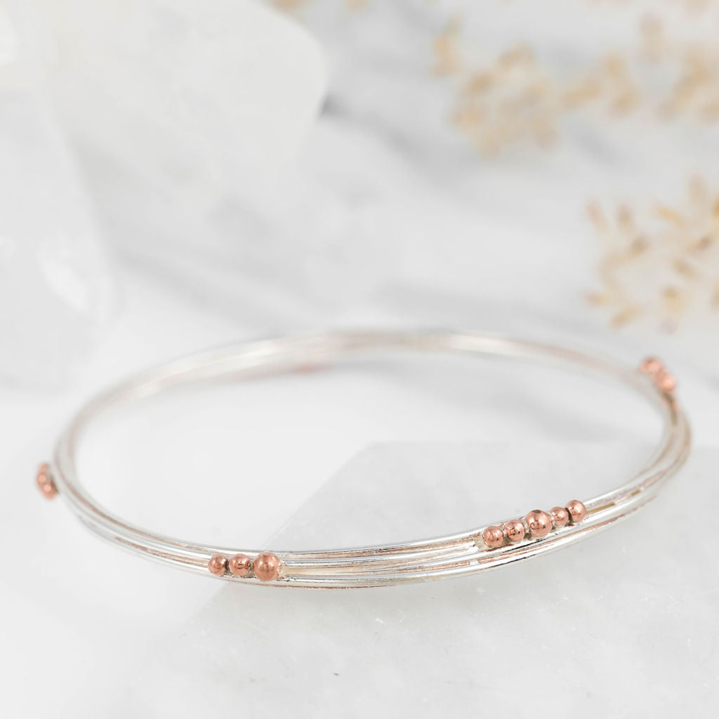 Wrapped Bracelet Silver with Copper
