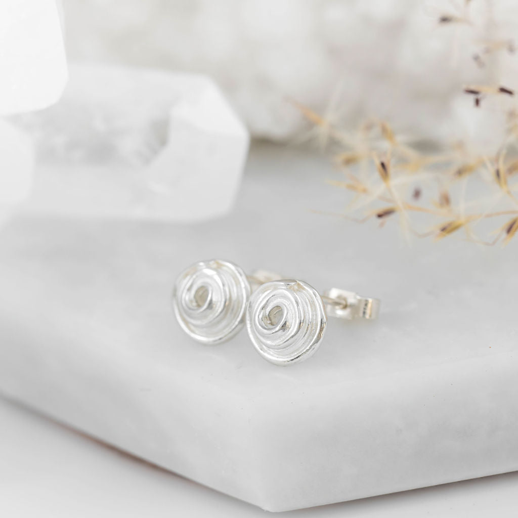 Wrapped Studs - Miniature Silver