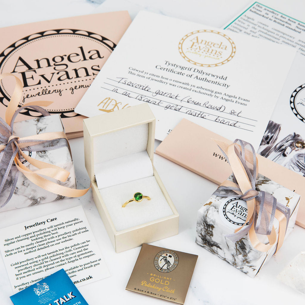 Gold with Diamond Nestling Wedding Ring