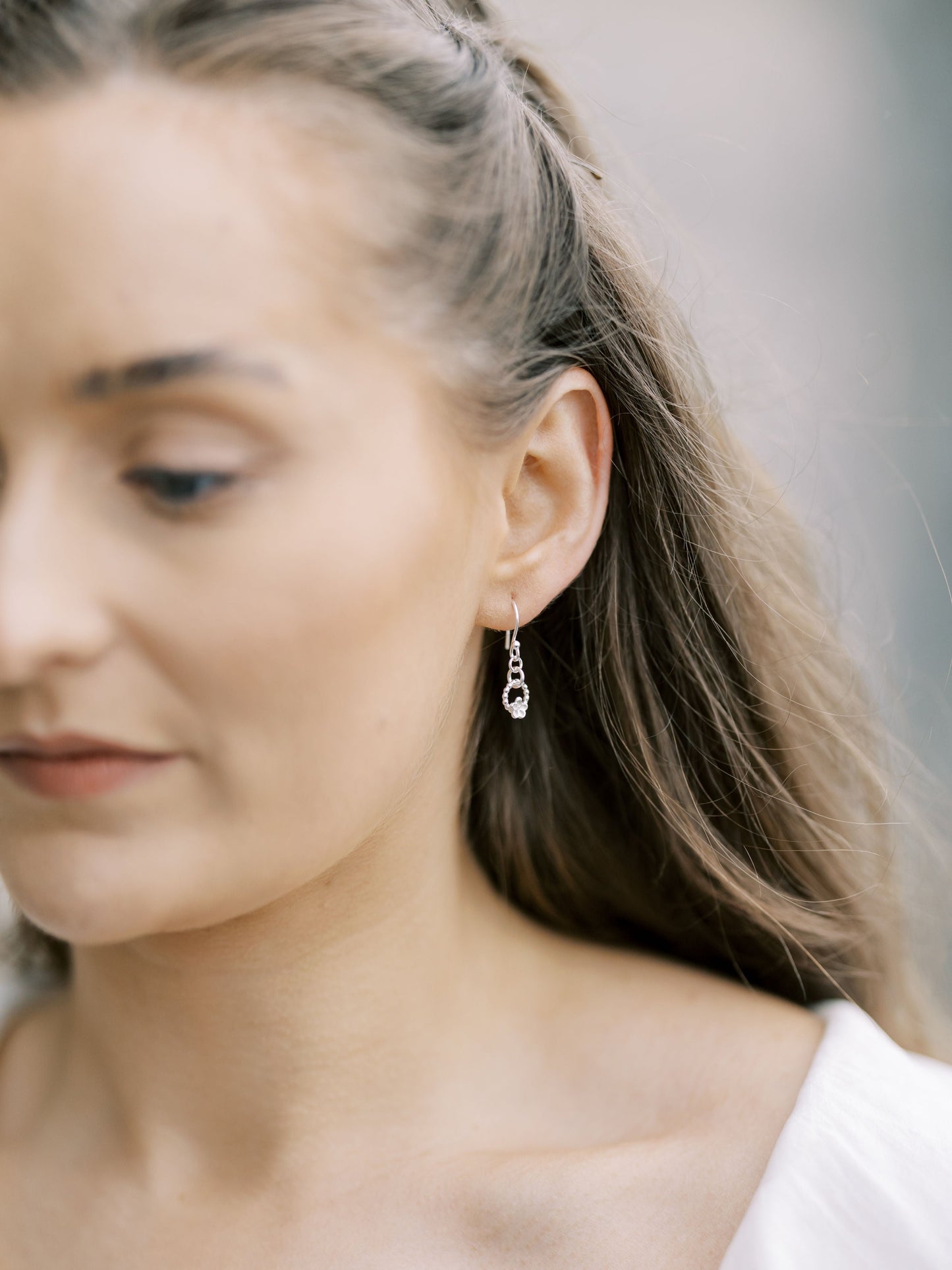 Blossom - Hook Earrings - Beaded Hoop - Small