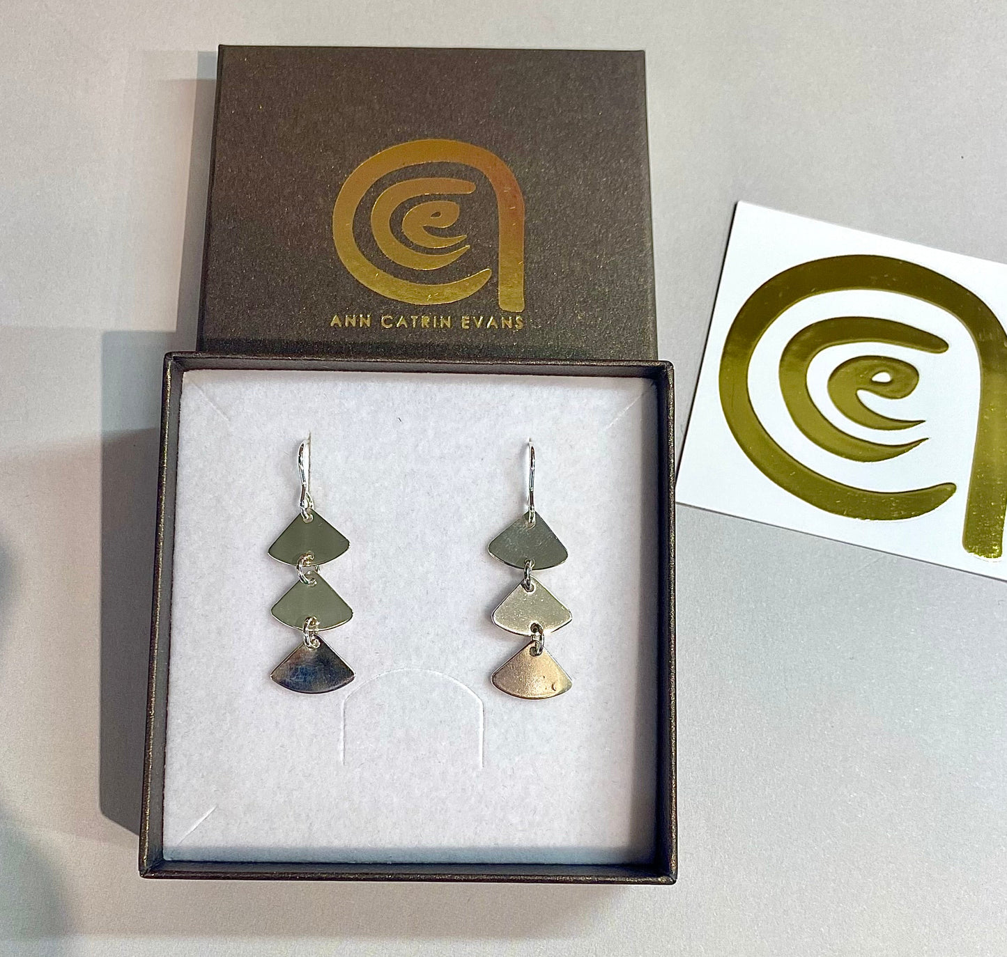 ‘Annwn' Fan Drop Earrings