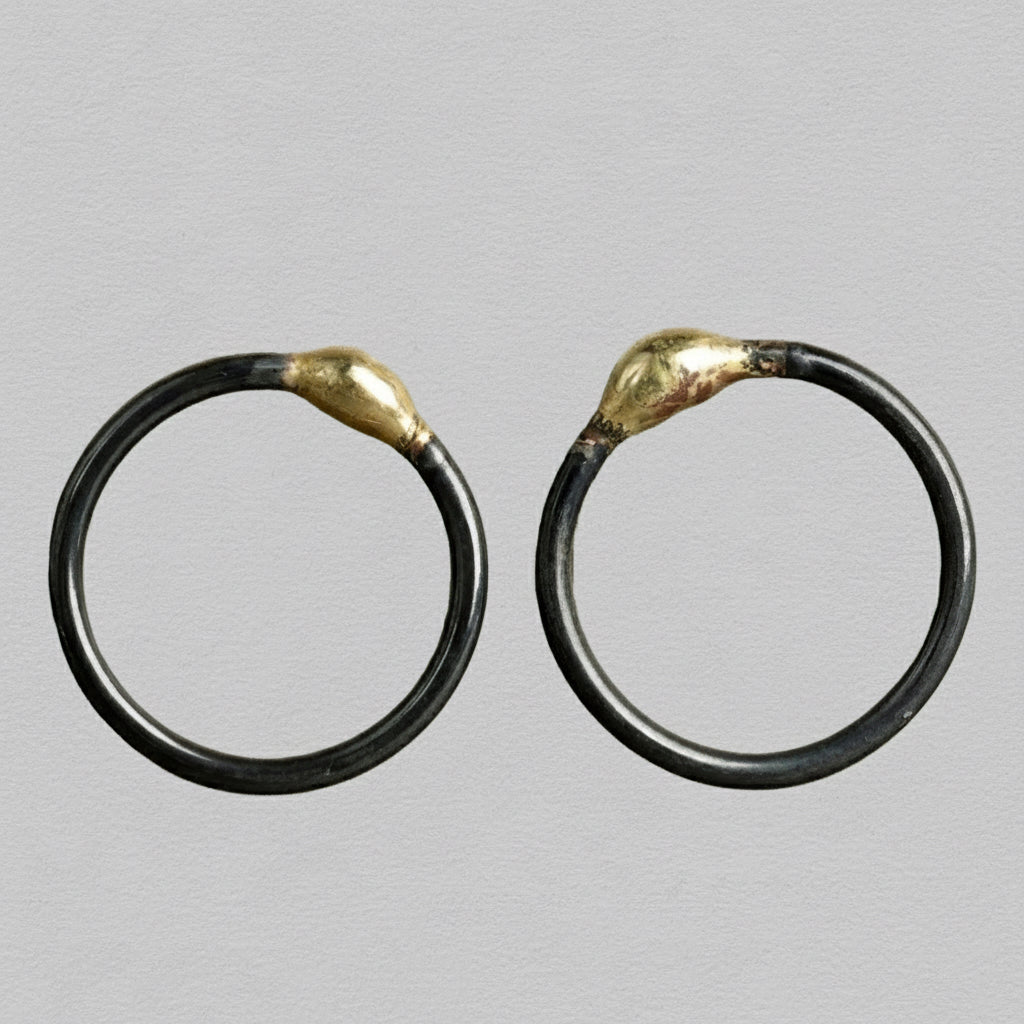 'Gwlith' Circle Stud Earrings
