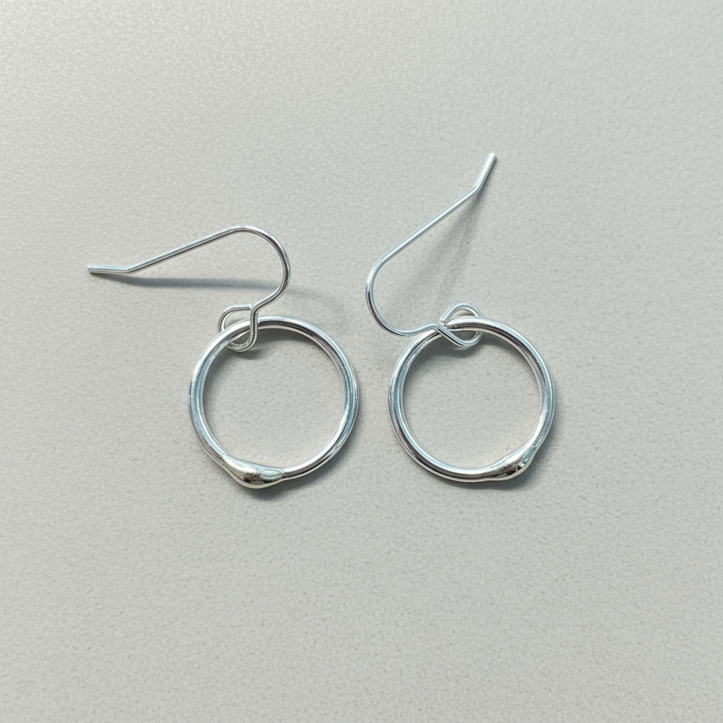 'Gwlith' Circle Earrings