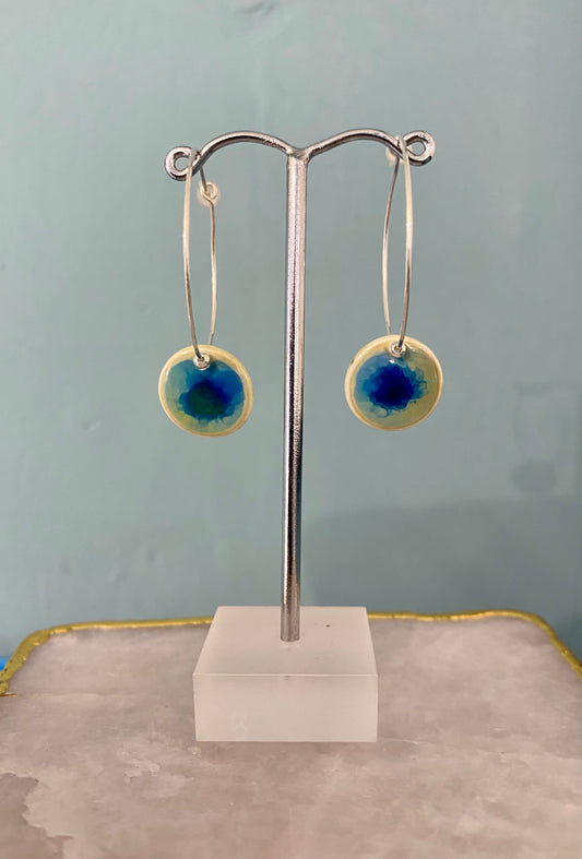 Ocean Glaze Hoop Earrings