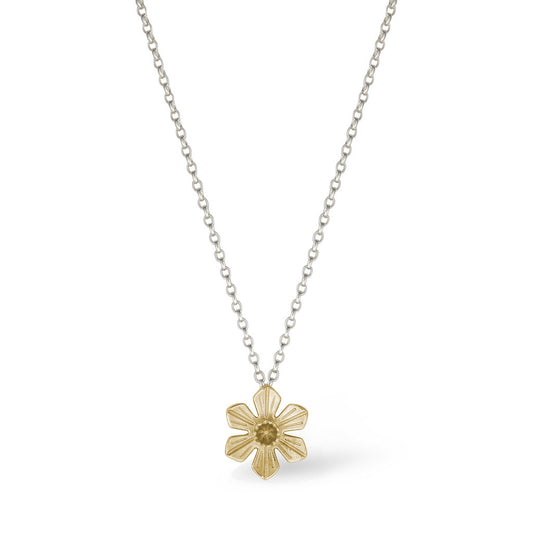 Daffodil Pendant - Large - Silver & Gold