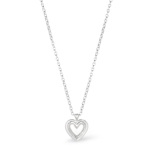 Cariad Heart Pendant - Small - Silver