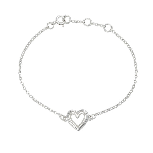 Cariad Heart Bracelet - Silver